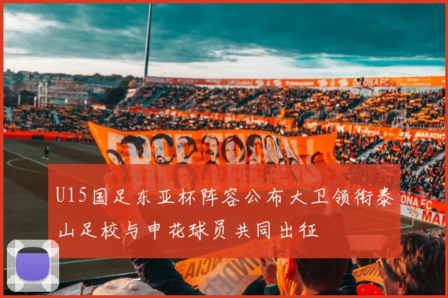 U15国足东亚杯阵容公布大卫领衔泰山足校与申花球员共同出征